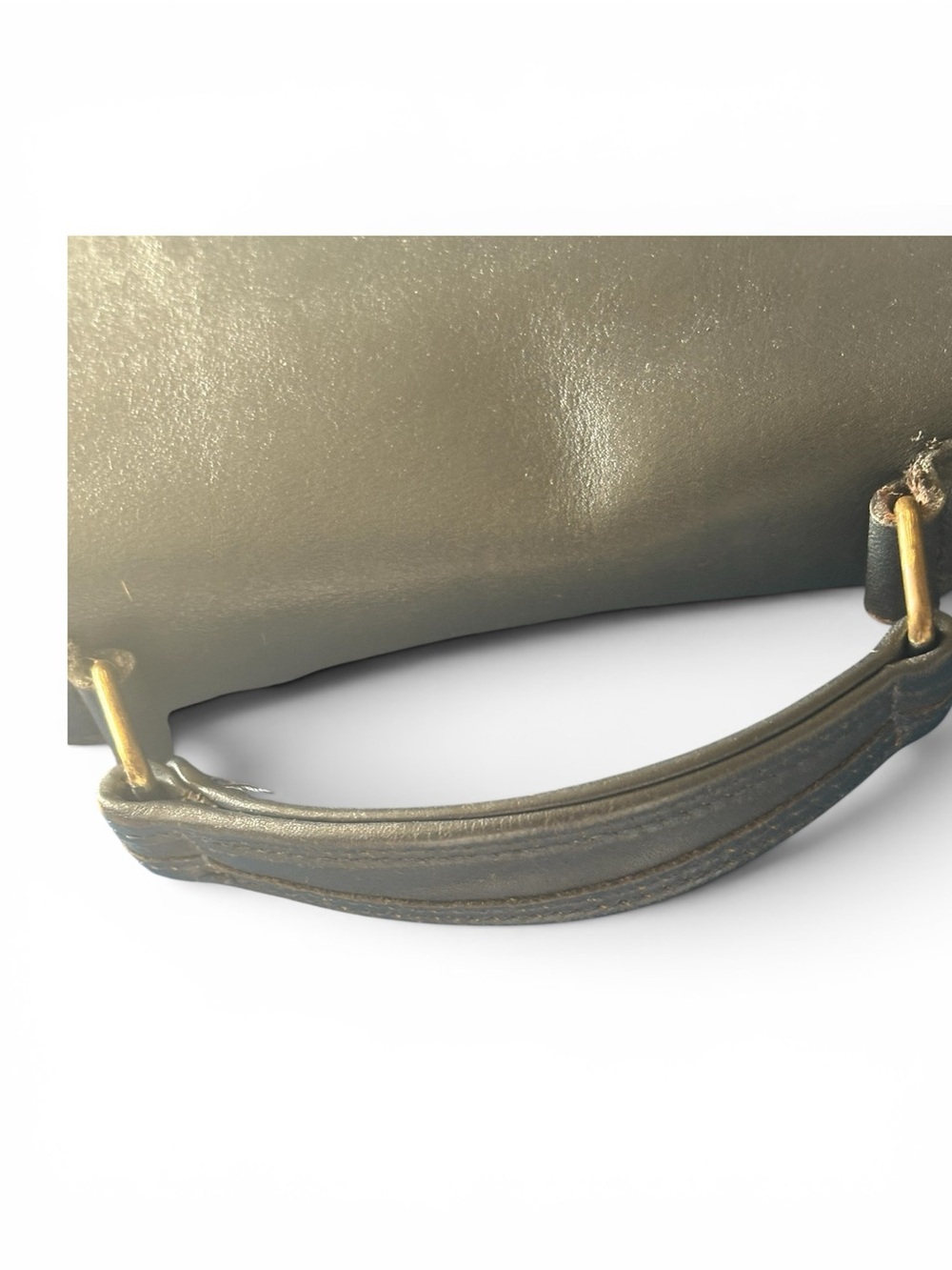 Vintage Coach two way bag Navy leather with brass hard wear made around 1970 - Picture 7 of 16